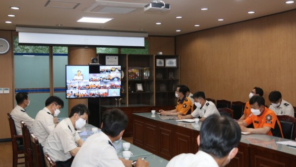 화상회의 시스템을 이용 하여 직장교육중인 용인소방서.JPG